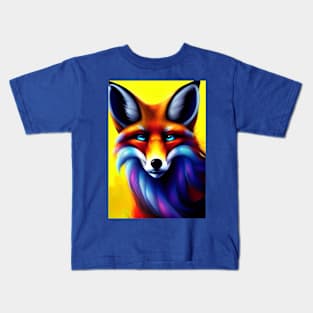 CUTE MULTICOLOURED FOX Kids T-Shirt